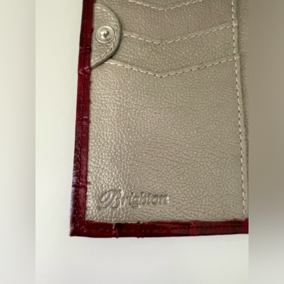 Brighton Red Croc Embossed Wallet - Picture 9 of 9